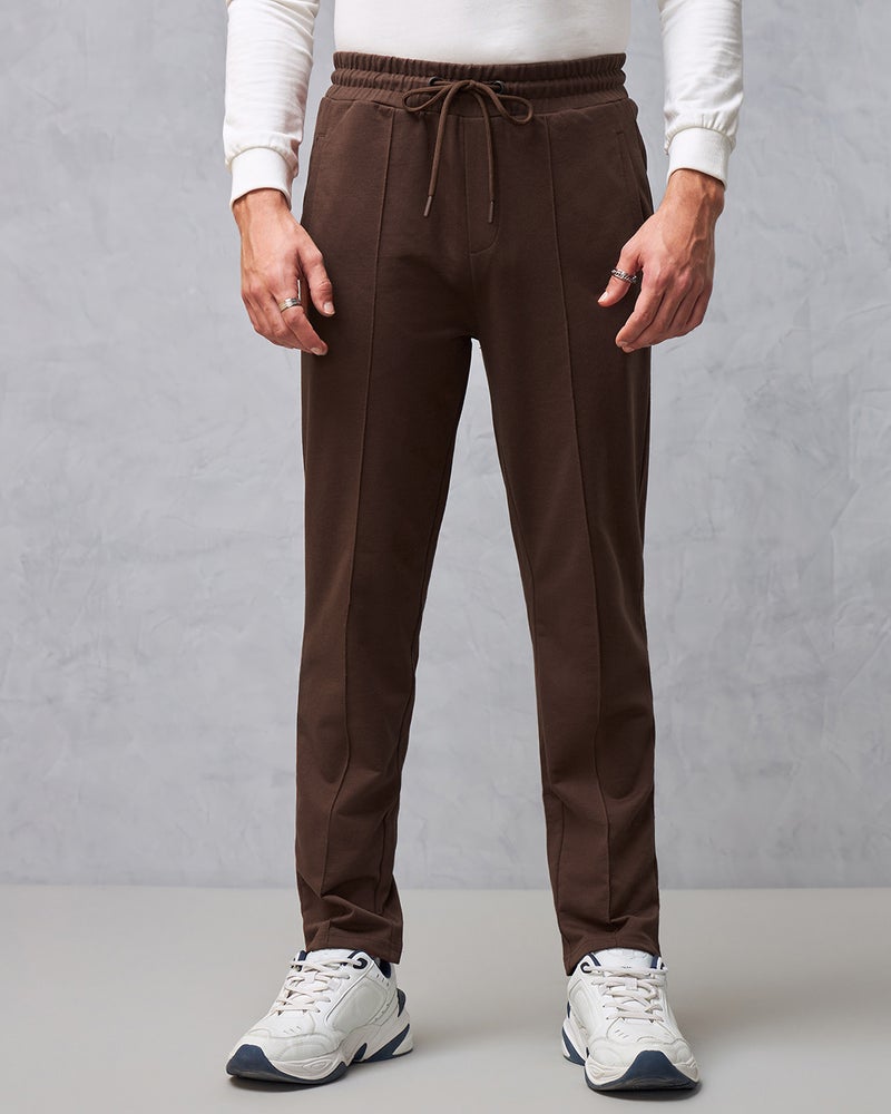 bewakoof Men's Brown Warm Track Pants - Image 2